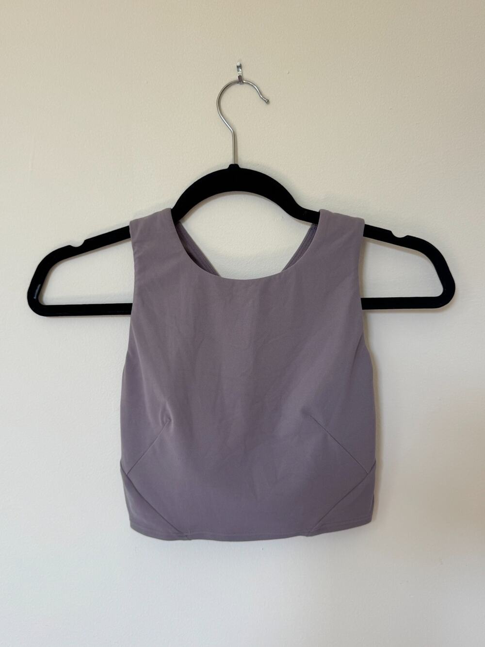 Lululemon Crossback Longline Crop Sports Bra Size 4/6 Lavender Purple High Neck - Picture 1 of 3